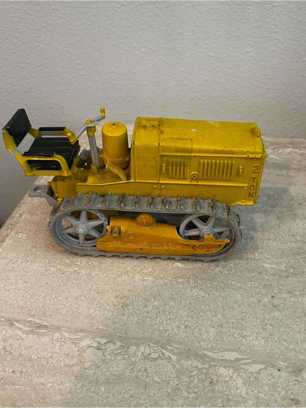 Yellow Toy Caterpillar Crawler Tractor - Kids Construction Vehicle